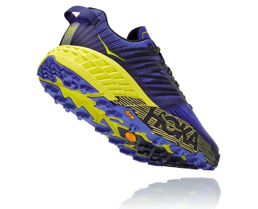 Hoka One One Trainers Mens Blue/Green - Speedgoat 4 - 41293WKTH